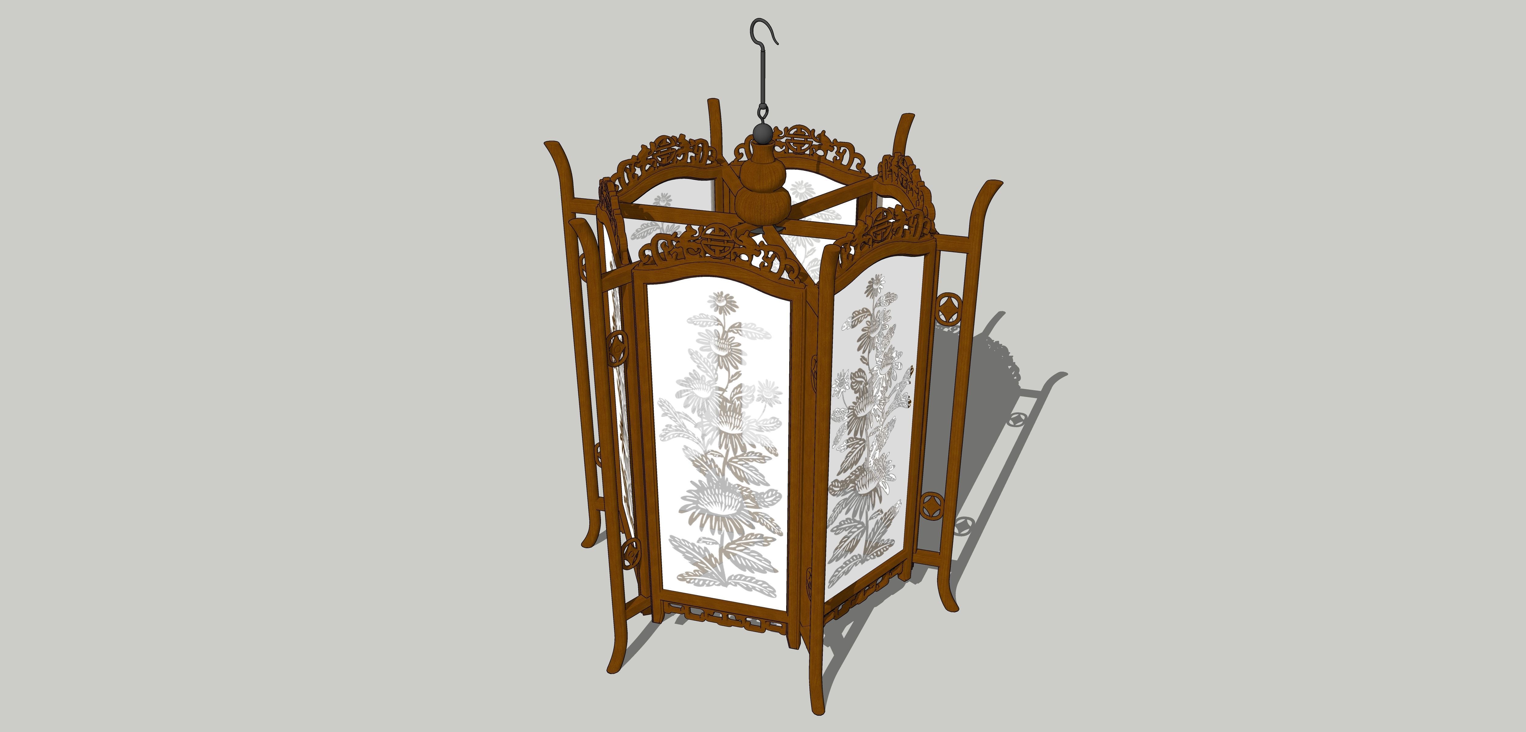 DAISY GLASS LANTERN 3D model_14