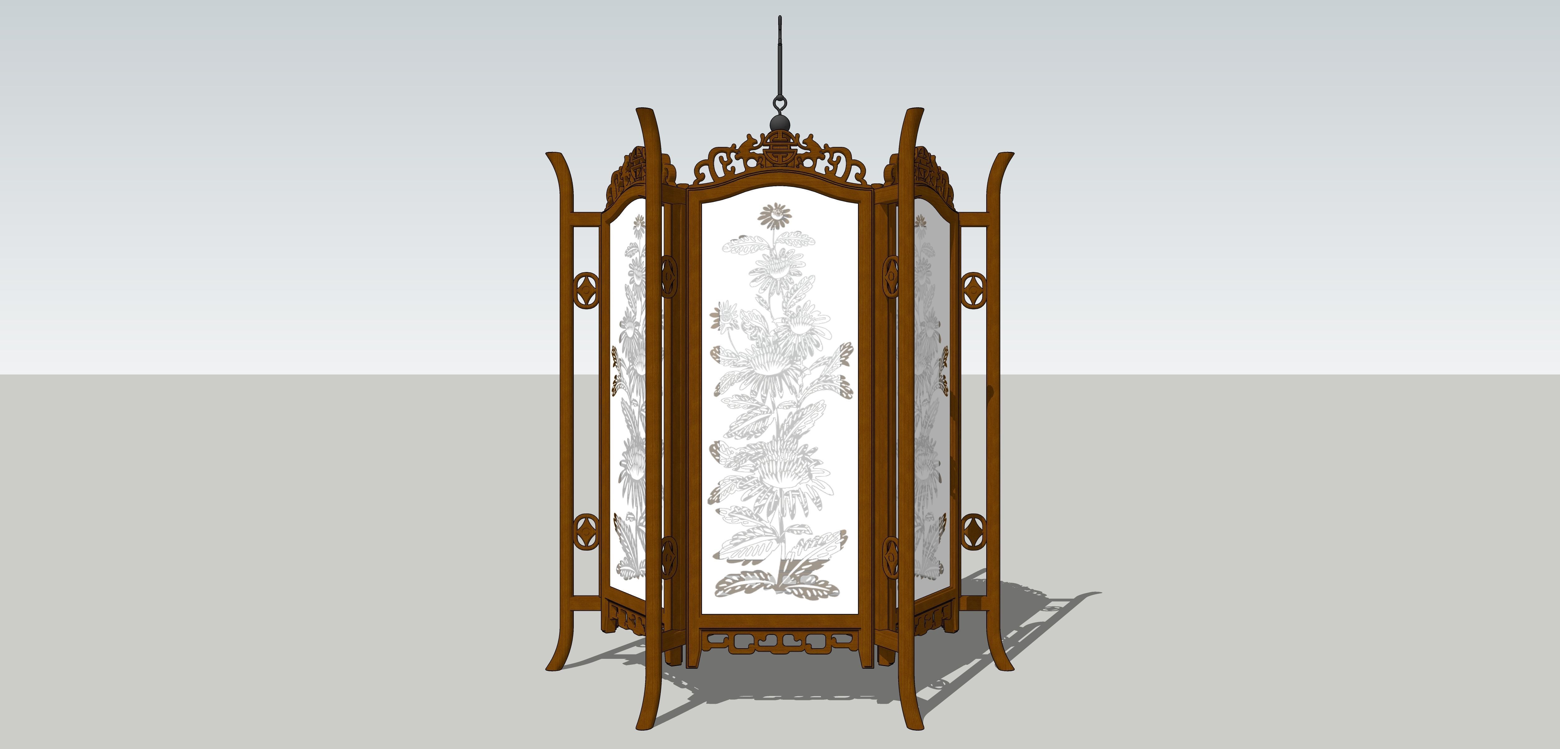 DAISY GLASS LANTERN 3D model_13