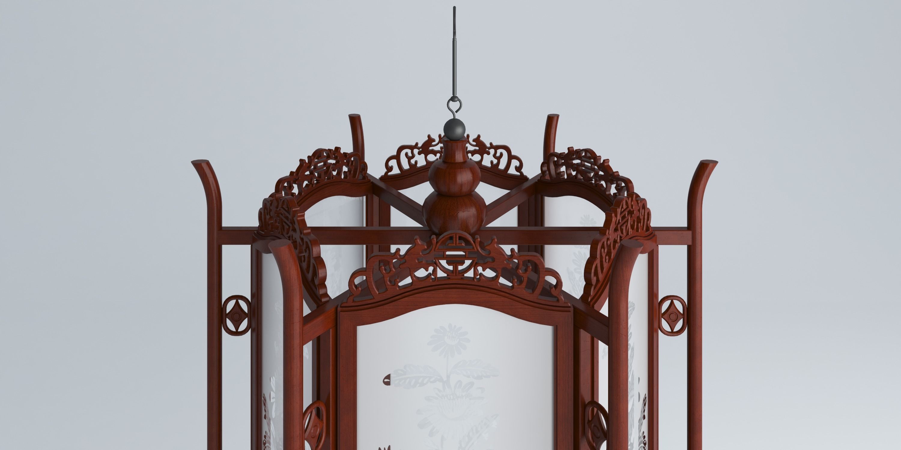 DAISY GLASS LANTERN 3D model_6