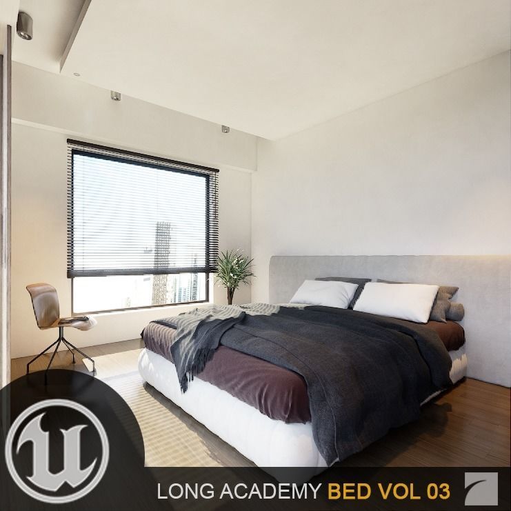 UE4- BED COLLECTION VOL003 Low-poly 3D model_9