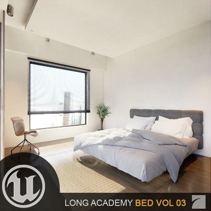 UE4- BED COLLECTION VOL003 Low-poly 3D model_6