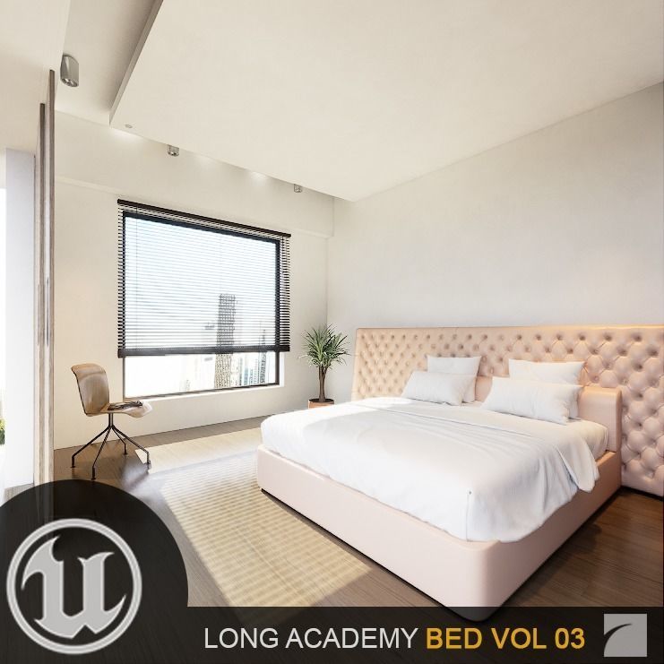 UE4- BED COLLECTION VOL003 Low-poly 3D model_1