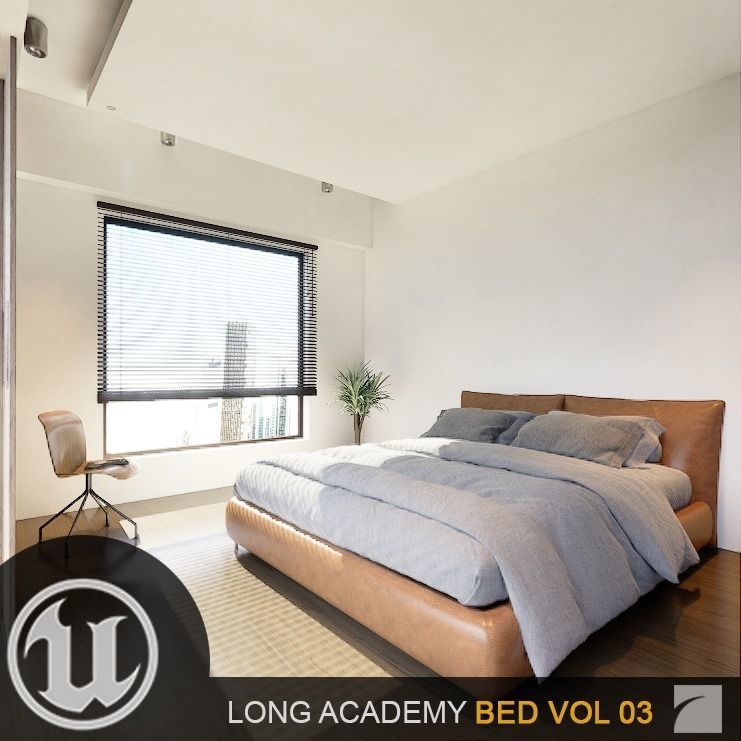 UE4- BED COLLECTION VOL003 Low-poly 3D model_5