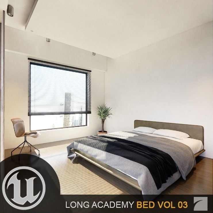 UE4- BED COLLECTION VOL003 Low-poly 3D model_7