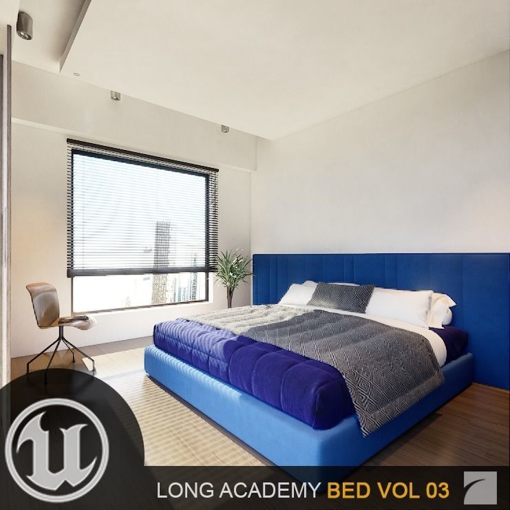 UE4- BED COLLECTION VOL003 Low-poly 3D model_10