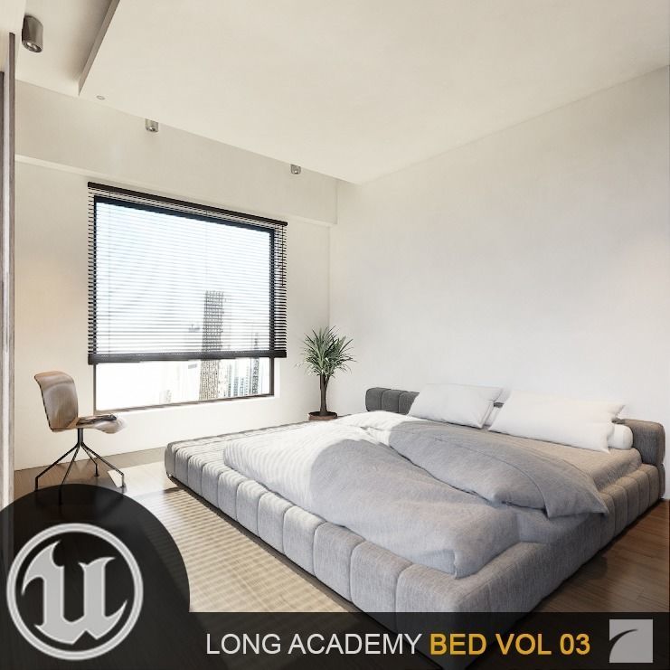UE4- BED COLLECTION VOL003 Low-poly 3D model_4