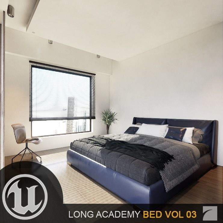 UE4- BED COLLECTION VOL003 Low-poly 3D model_2