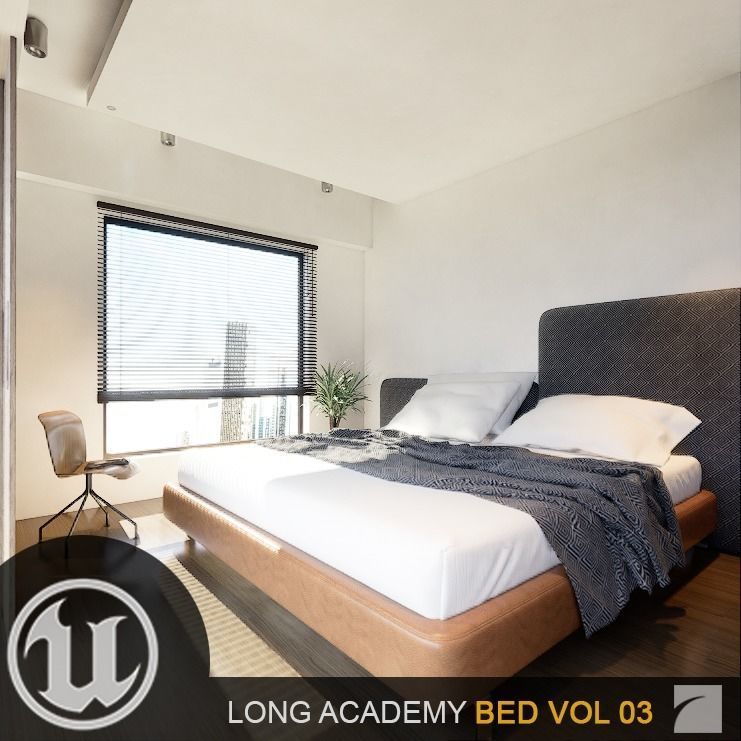 UE4- BED COLLECTION VOL003 Low-poly 3D model_8