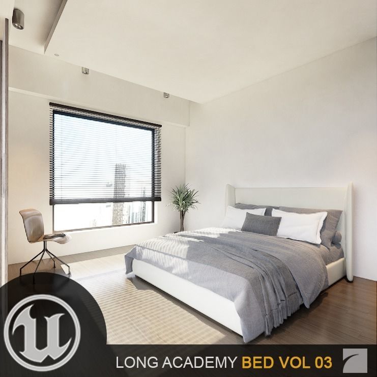 UE4- BED COLLECTION VOL003 Low-poly 3D model_3