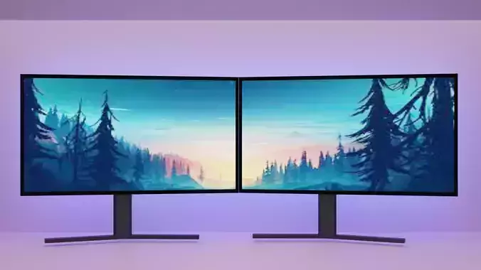DUAL MONITOR  3D model