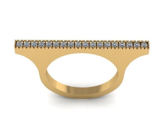 Minimal Diamond Ring 3D print model