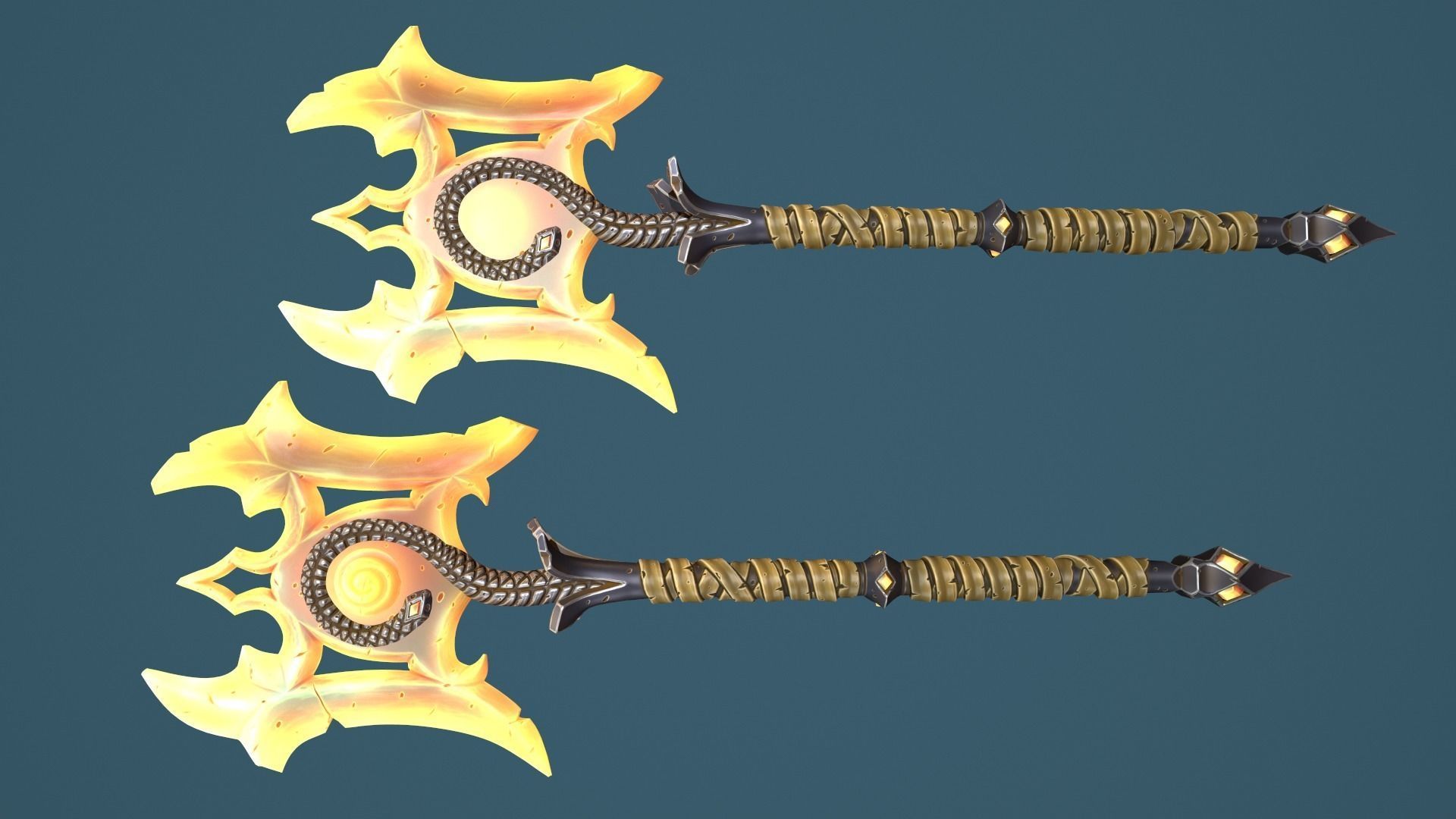 Snake poleaxe Low-poly 3D model_27
