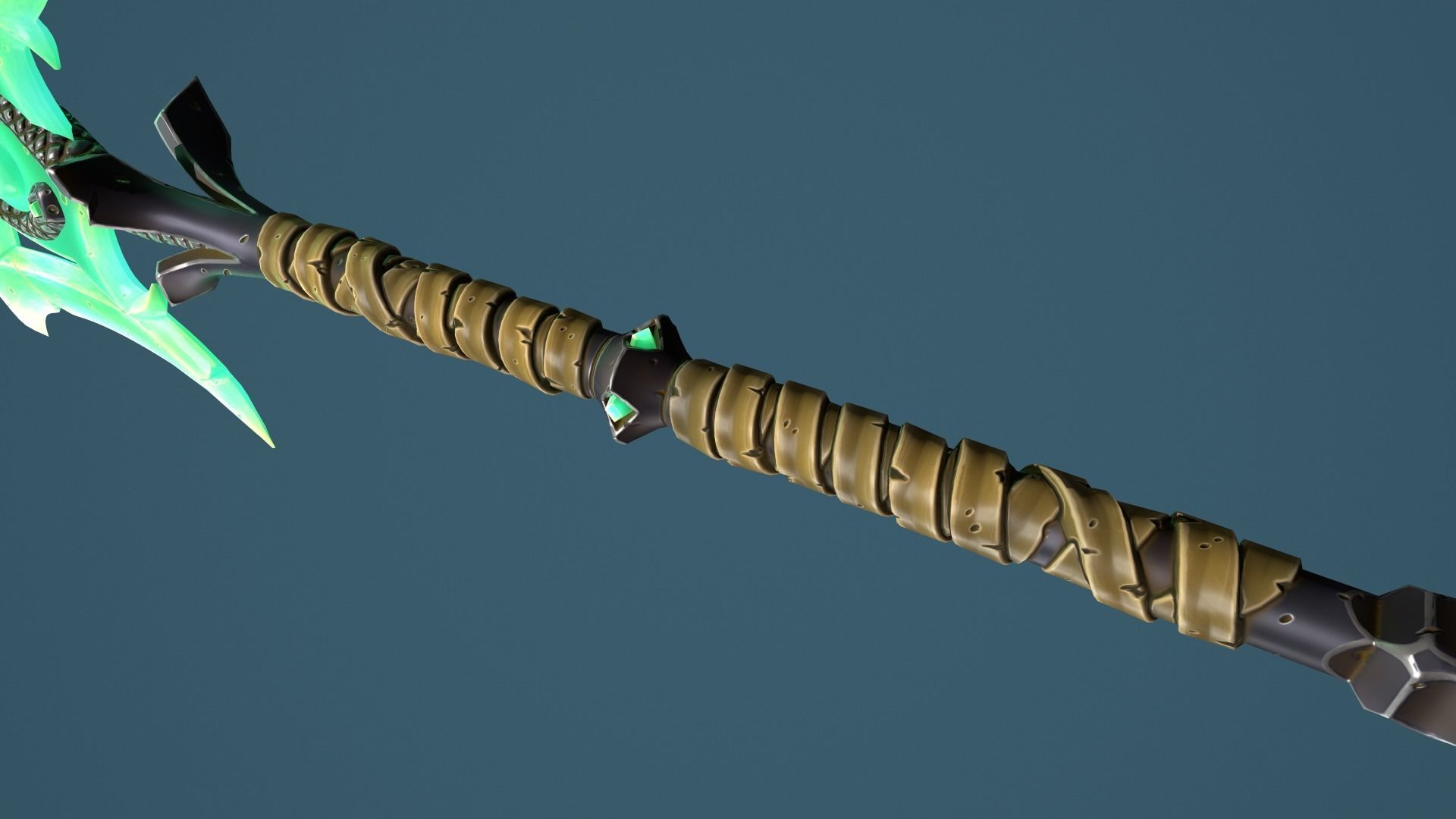 Snake poleaxe Low-poly 3D model_23