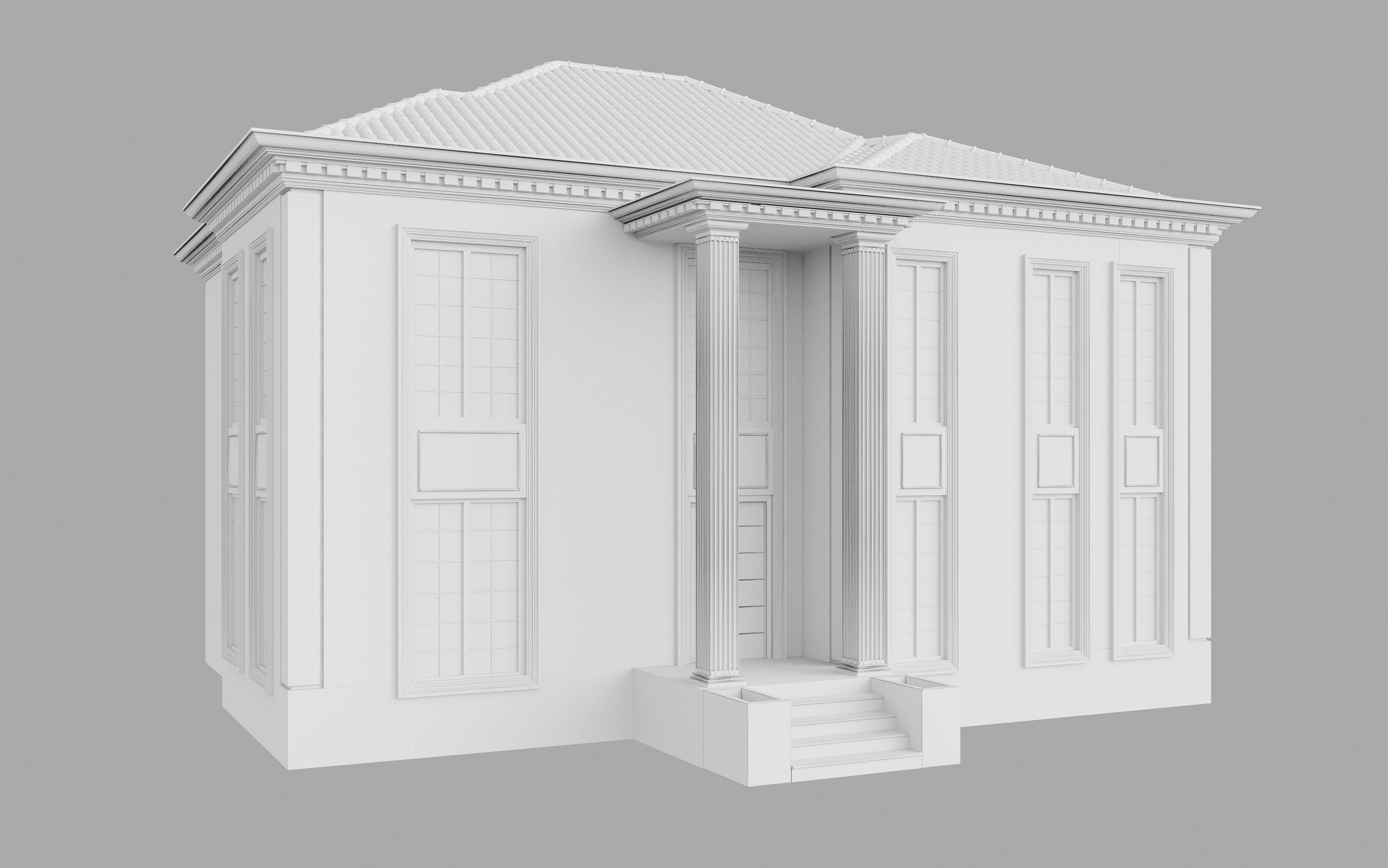 5 Neoclassical Villas 3D model_11