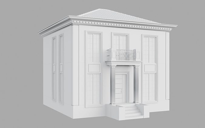 5 Neoclassical Villas 3D model 4