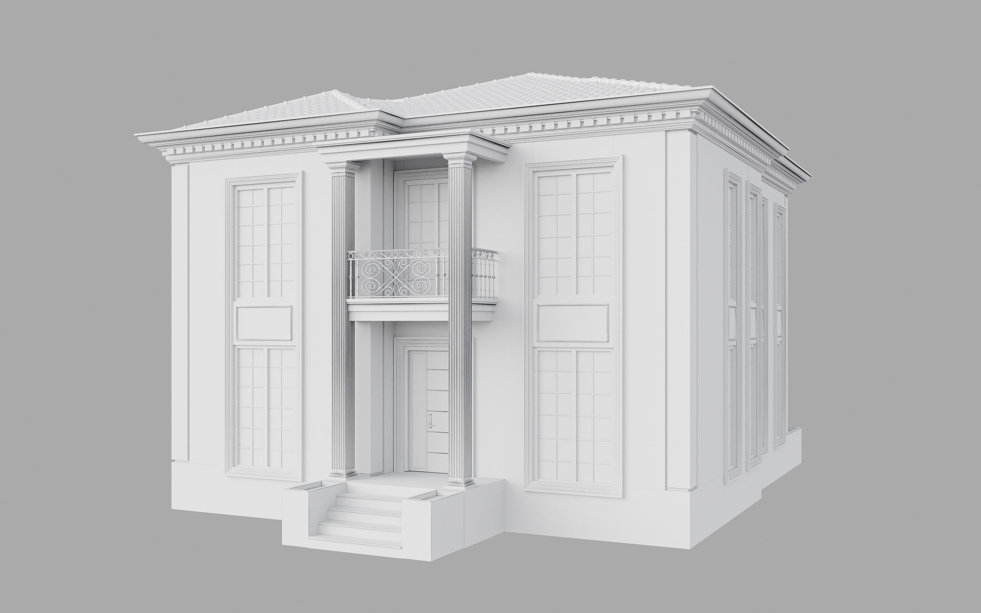 5 Neoclassical Villas 3D model_7