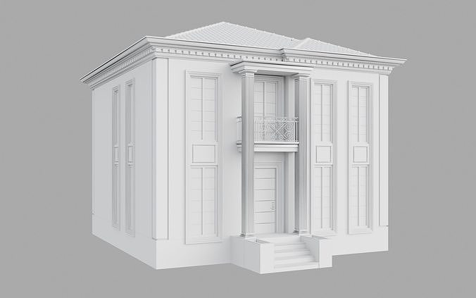 5 Neoclassical Villas 3D model 6