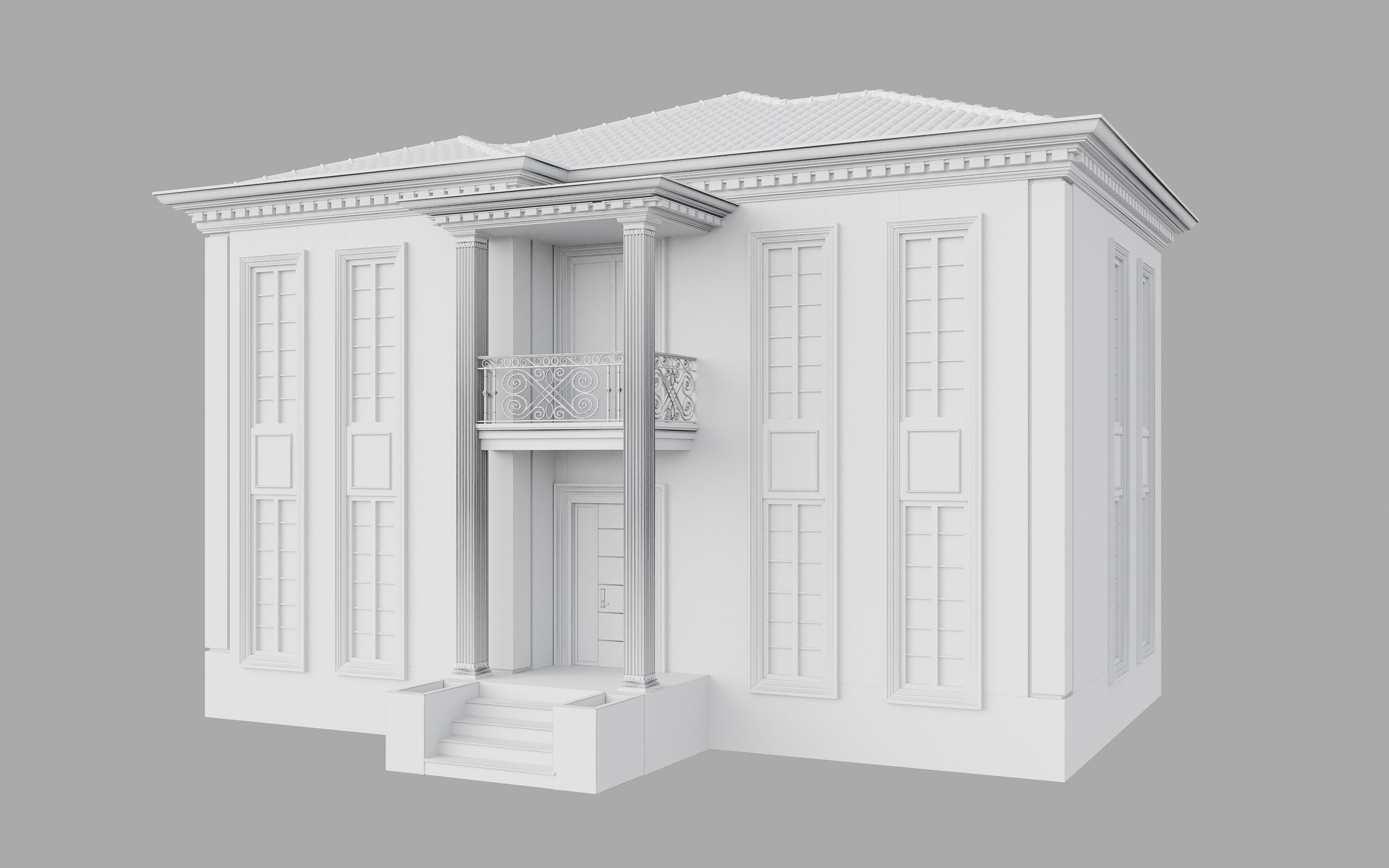 5 Neoclassical Villas 3D model_9