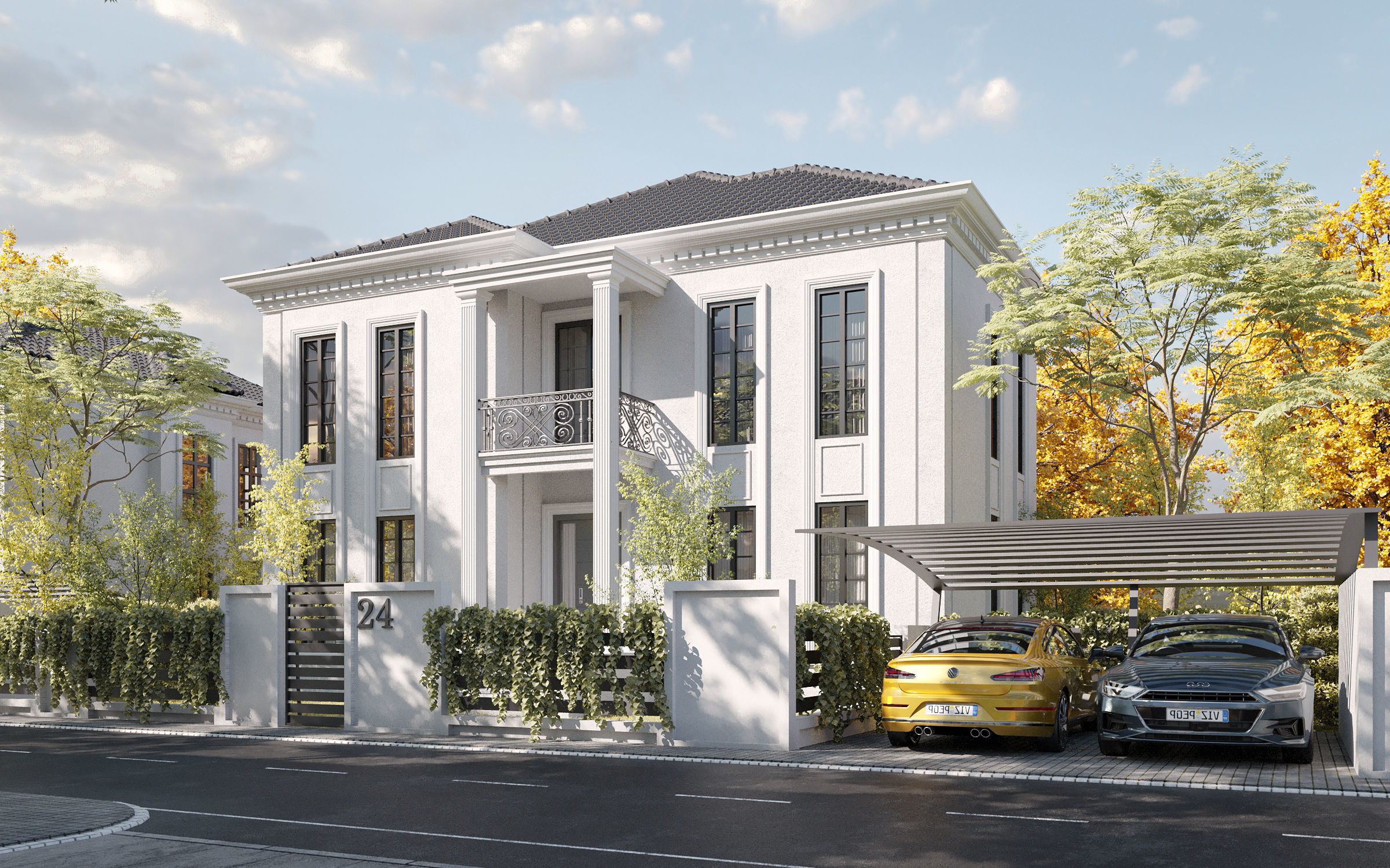 5 Neoclassical Villas 3D model_8