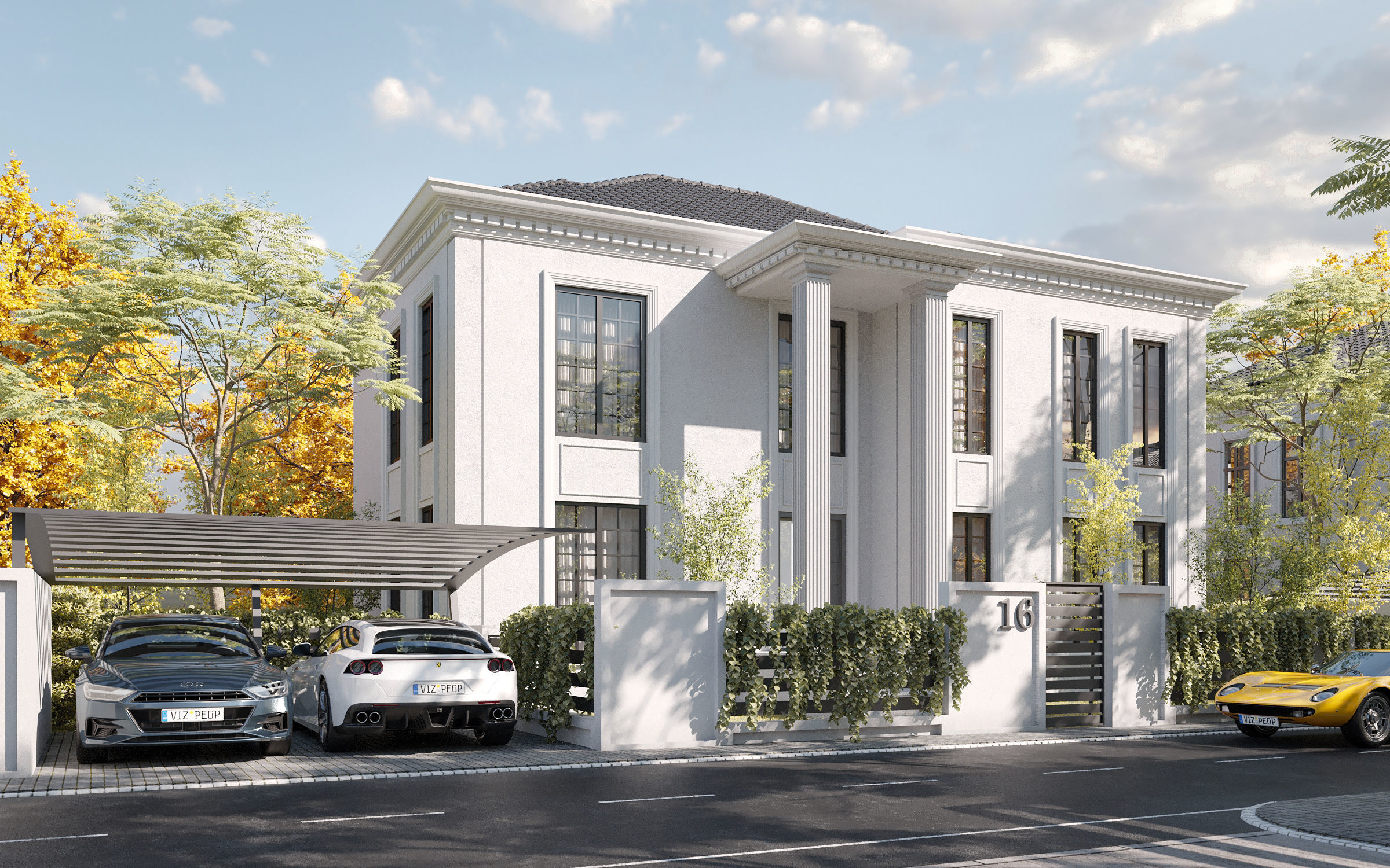 5 Neoclassical Villas 3D model_10