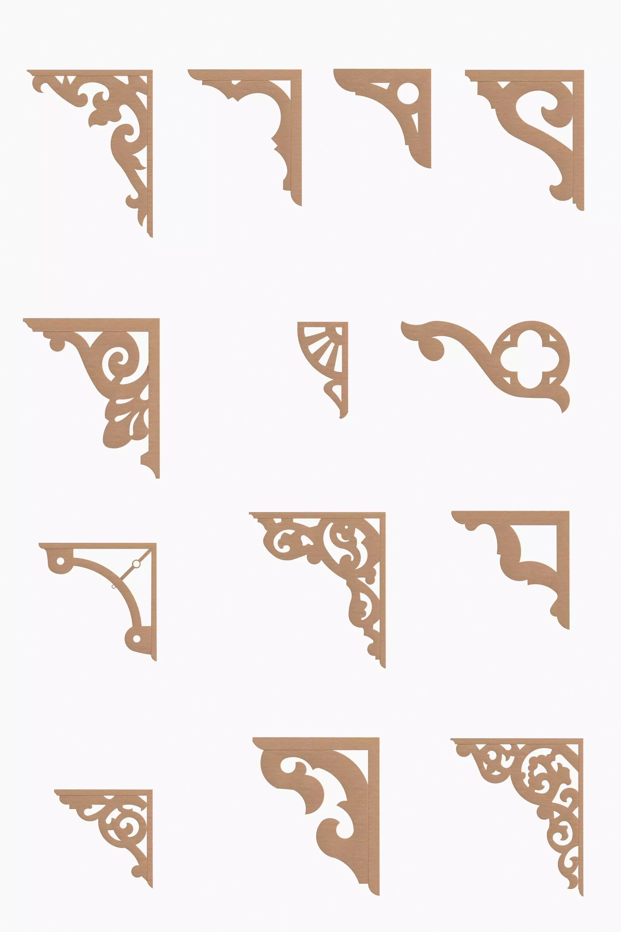 Wood Brackets Free 3D model_0