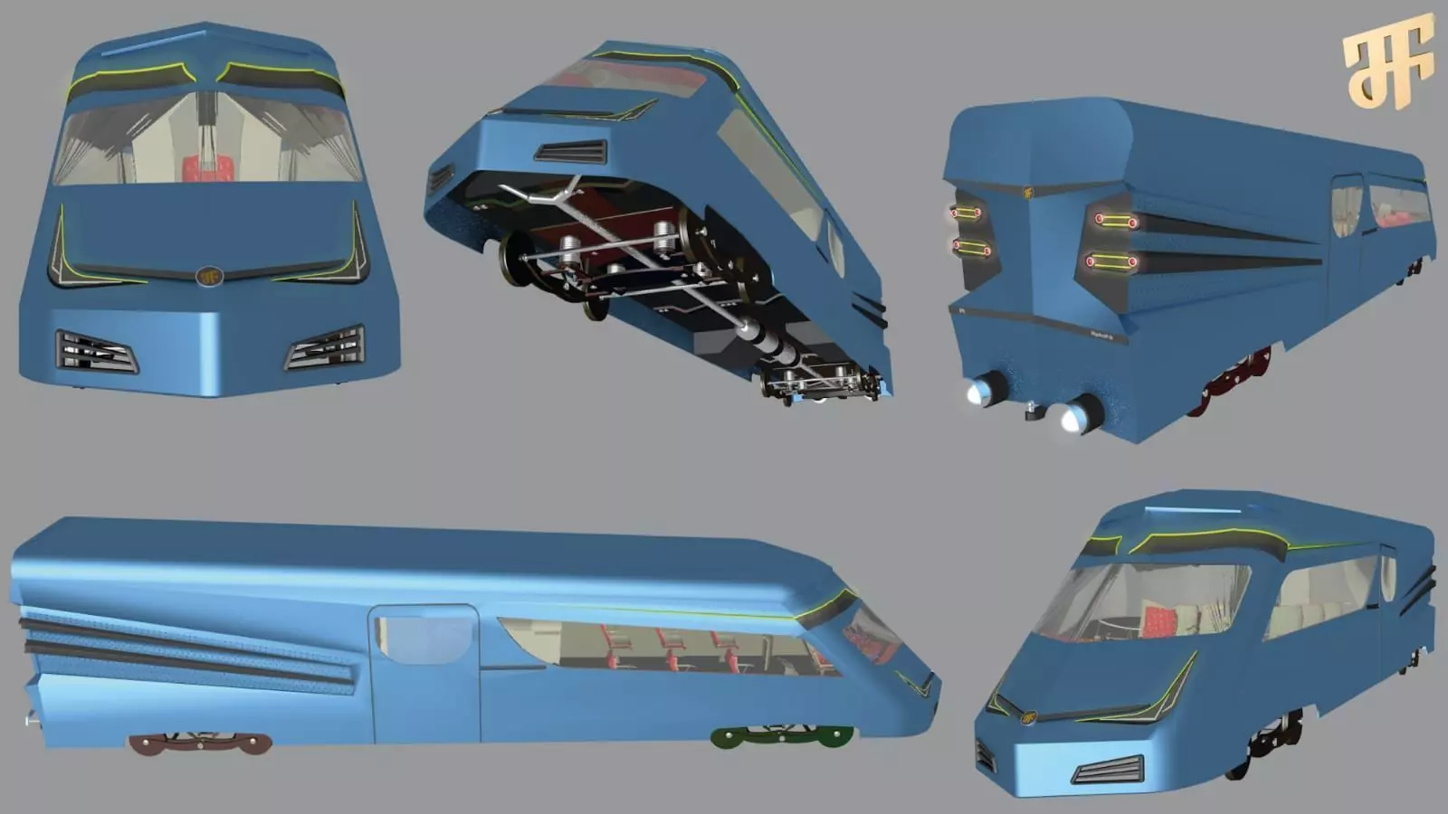 Fast Train Low-poly 3D model