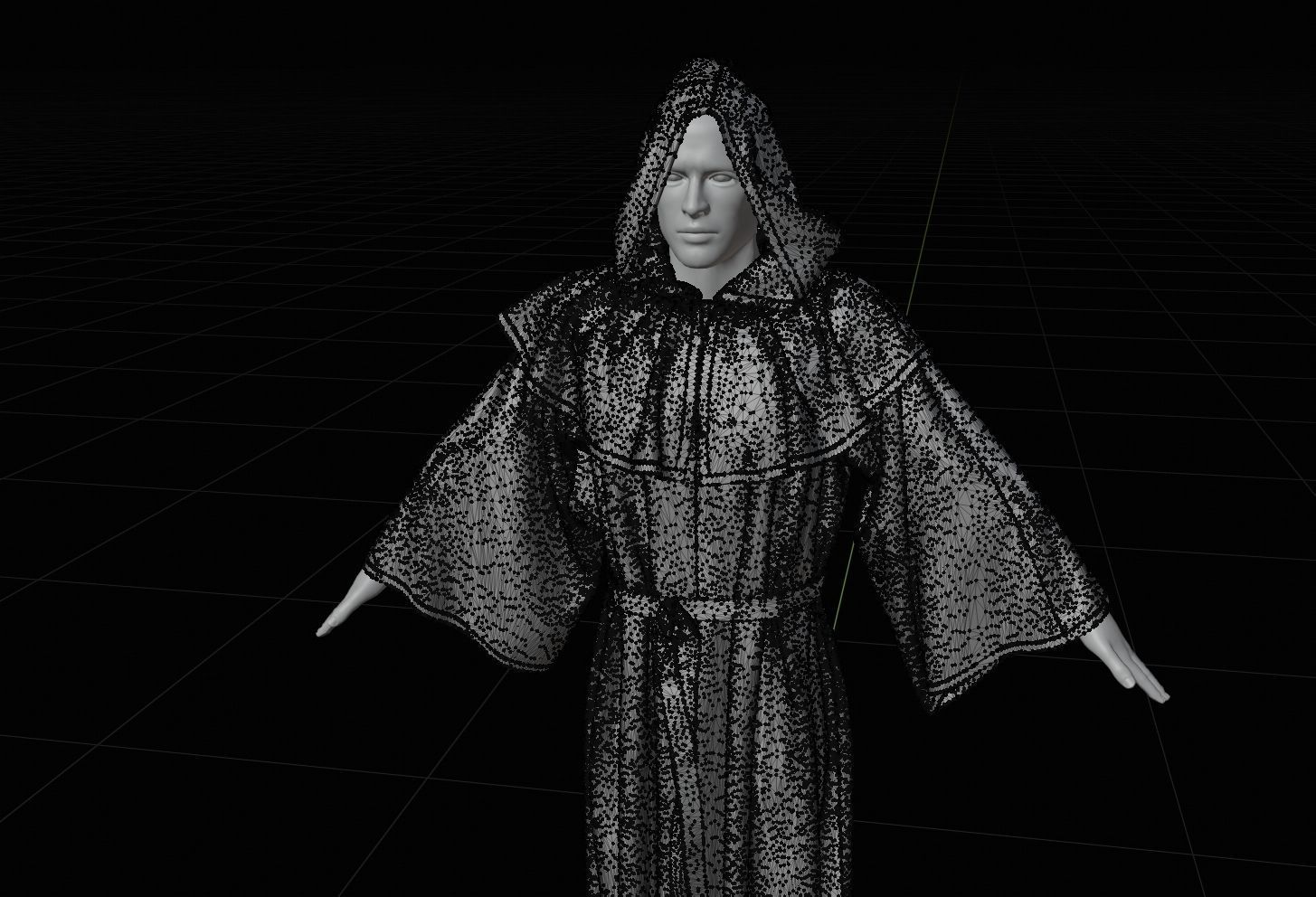 Medieval monk robe 3D model | CGTrader