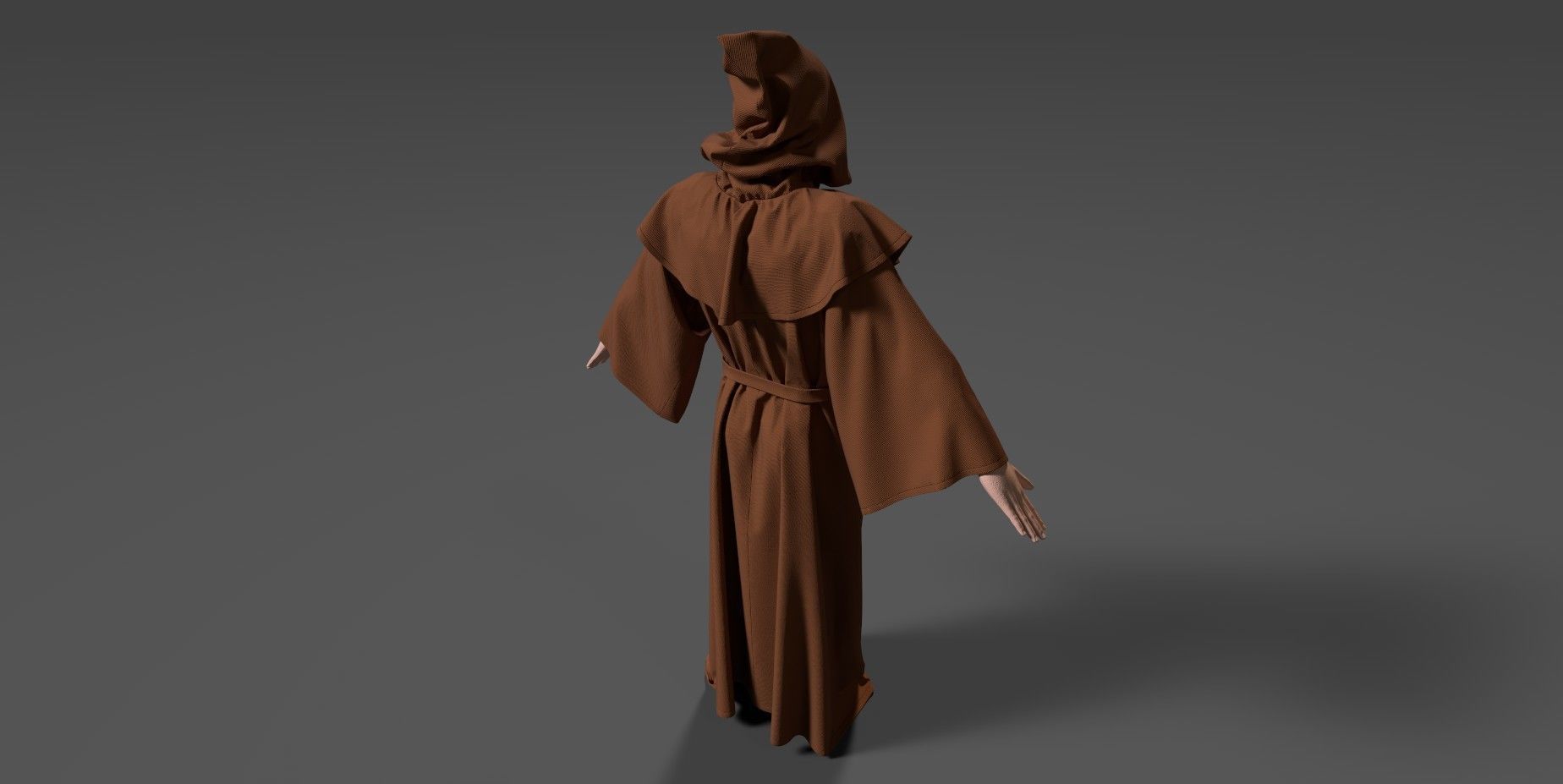 Medieval monk robe 3D model | CGTrader