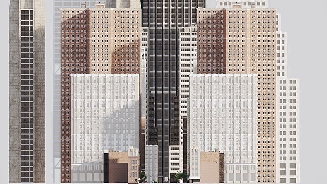 New York City Street scene 3D model 6
