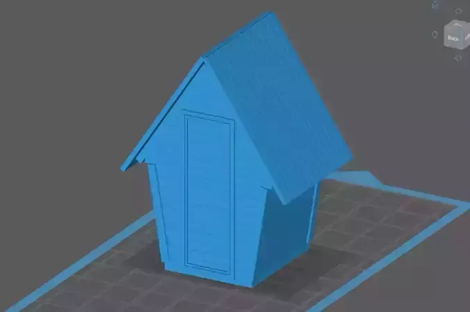 Wooden toilet Scale model 1 43 3D print model