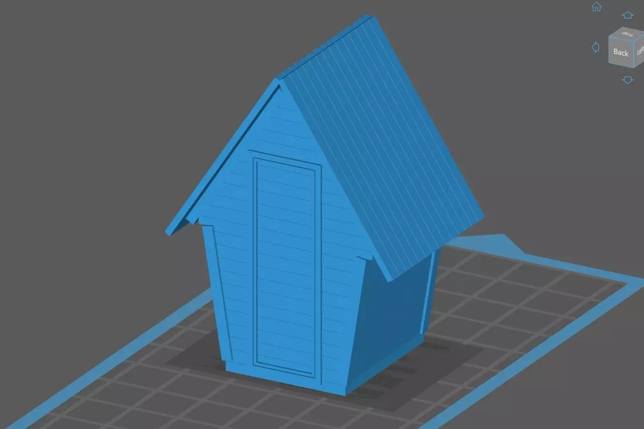 Wooden toilet Scale model 1 43 3D print model_0