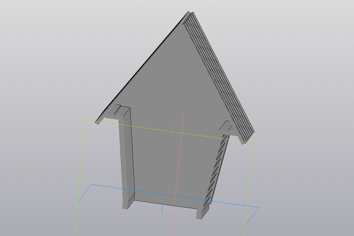 Wooden toilet Scale model 1 43 3D print model_5