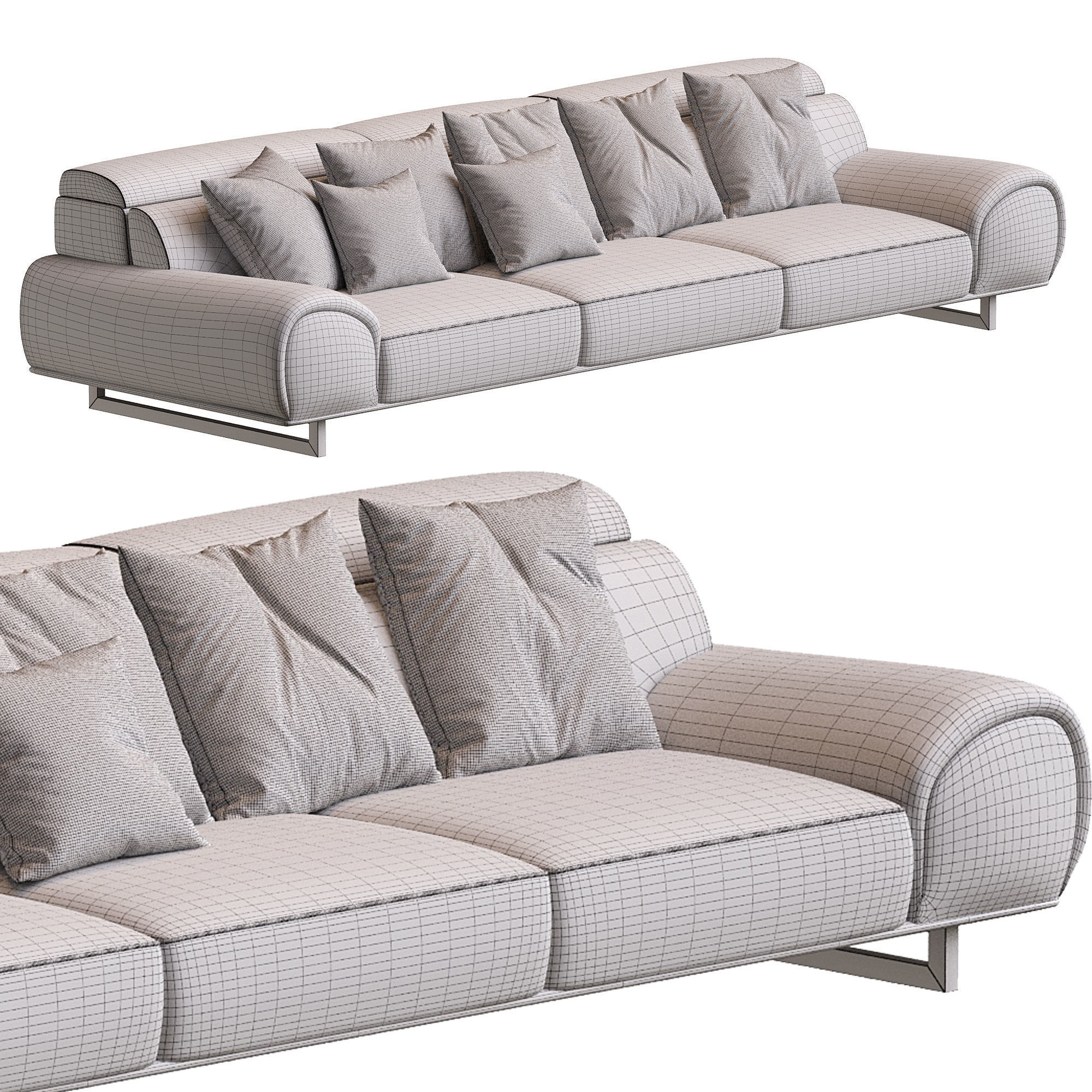 Romance Sofa Corona render 3D model_3