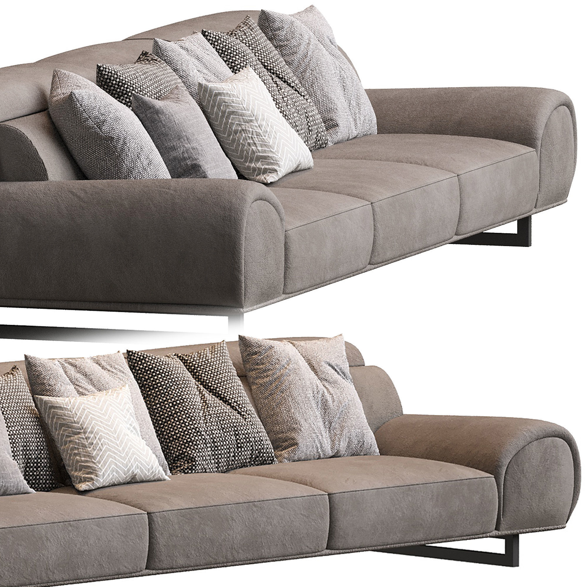 Romance Sofa Corona render 3D model_2