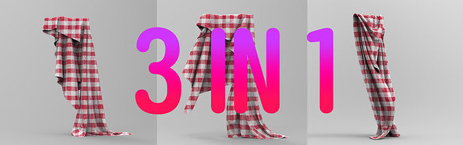 Clothing FBX 3 in 1set 5 Low-poly 3D model