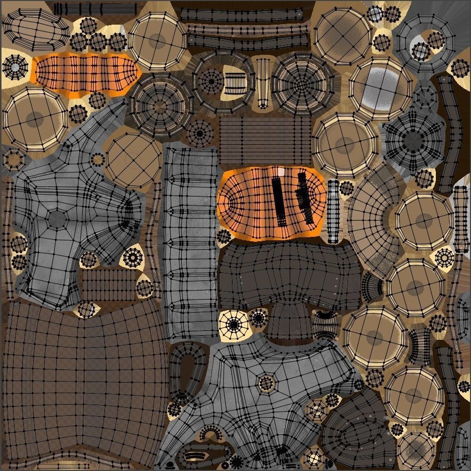 Sci-fi Steampunk themed hand gun - PBR Textures Low-poly 3D model_12