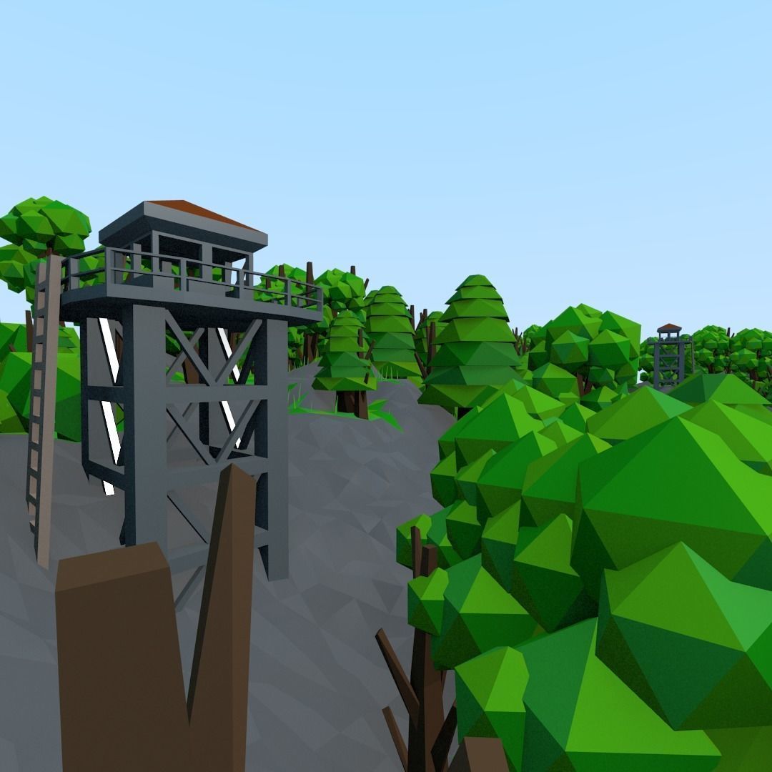 Control Tower Free low-poly 3D model_6