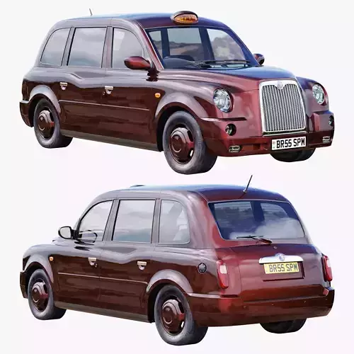 London taxi hackney carriage TX4 3D model