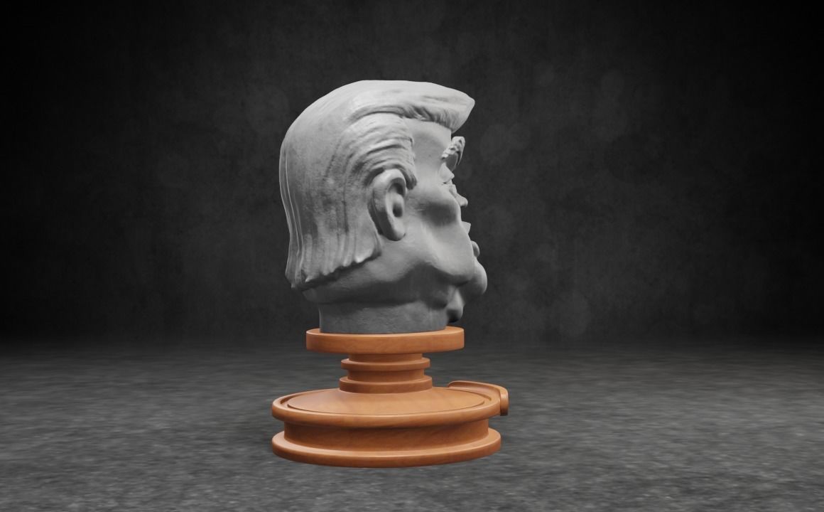 Donald J Trump caricature STL 3D print model_8