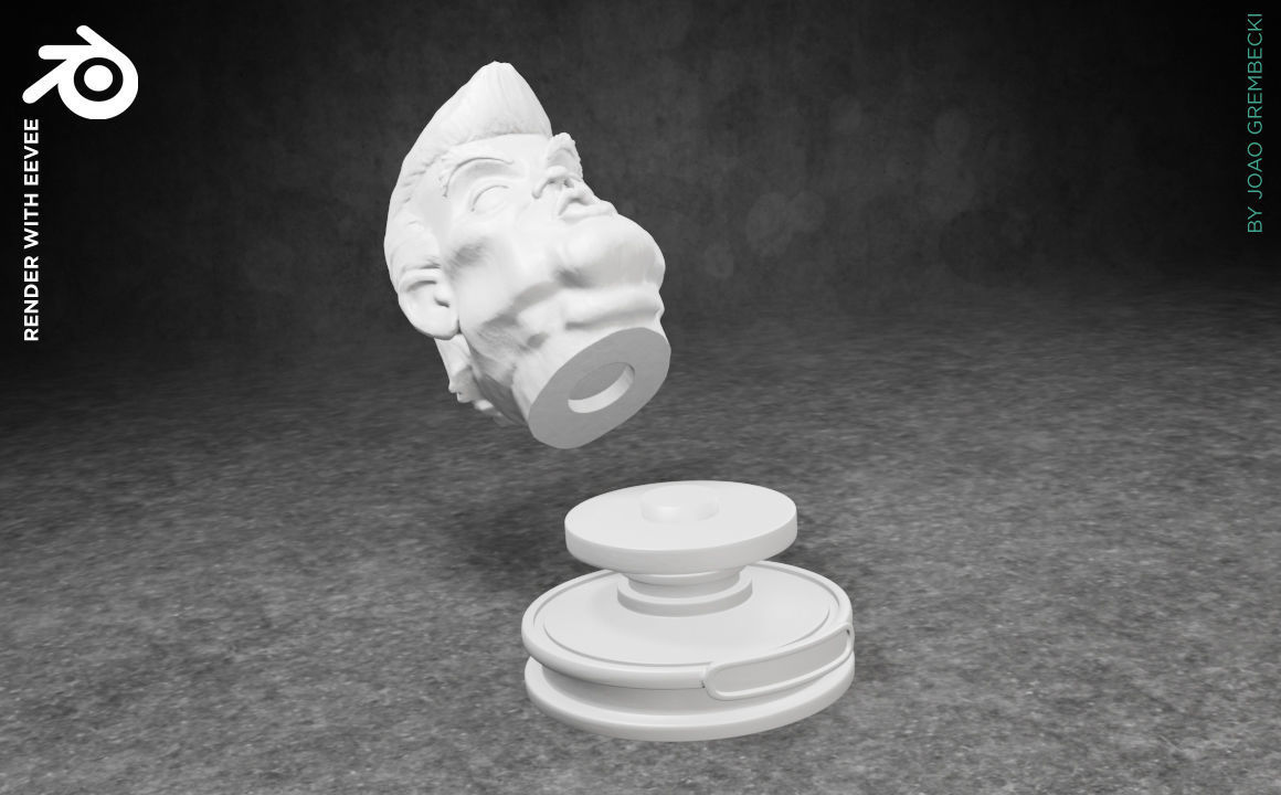 Donald J Trump caricature STL 3D print model_3