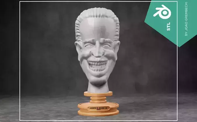 Joseph R Biden - Joe Biden caricature STL 3D print model