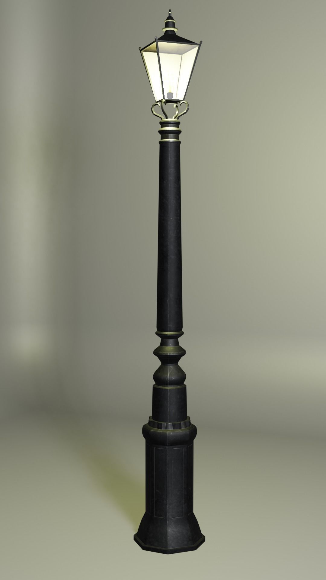 Street Lamp Low poly 4K PBR Textures Game Ready Low-poly 3D model_1