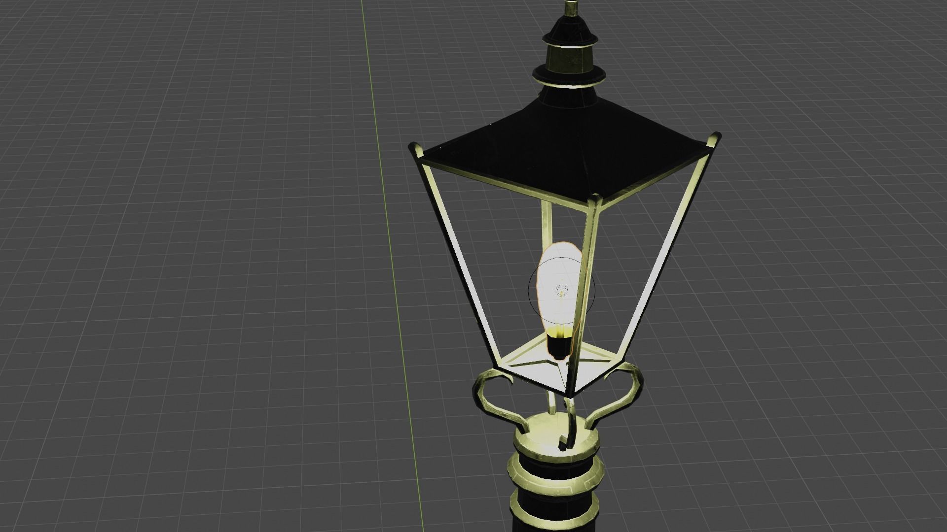 Street Lamp Low poly 4K PBR Textures Game Ready Low-poly 3D model_3