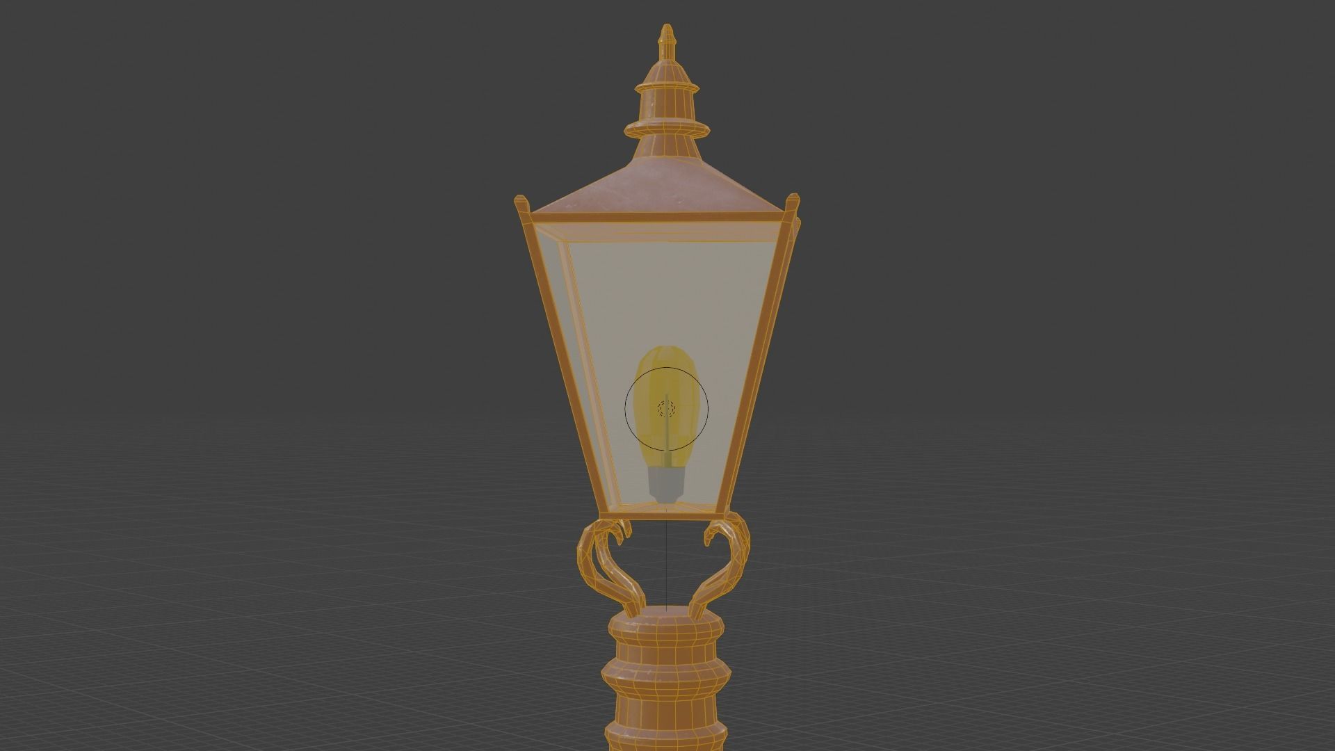 Street Lamp Low poly 4K PBR Textures Game Ready Low-poly 3D model_11