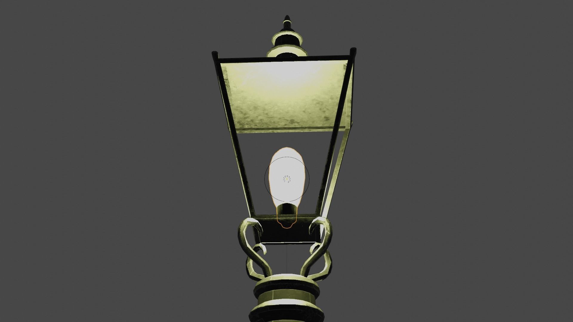 Street Lamp Low poly 4K PBR Textures Game Ready Low-poly 3D model_4