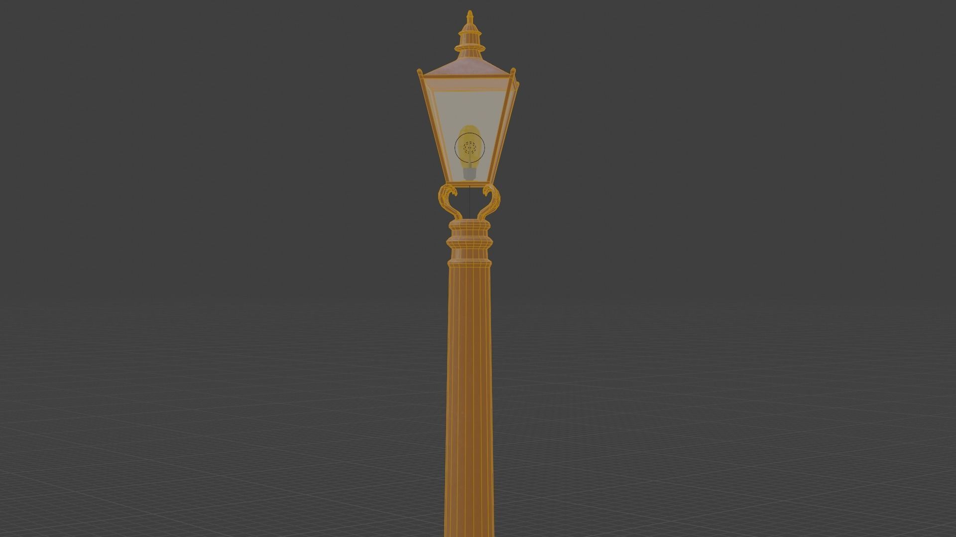 Street Lamp Low poly 4K PBR Textures Game Ready Low-poly 3D model_12