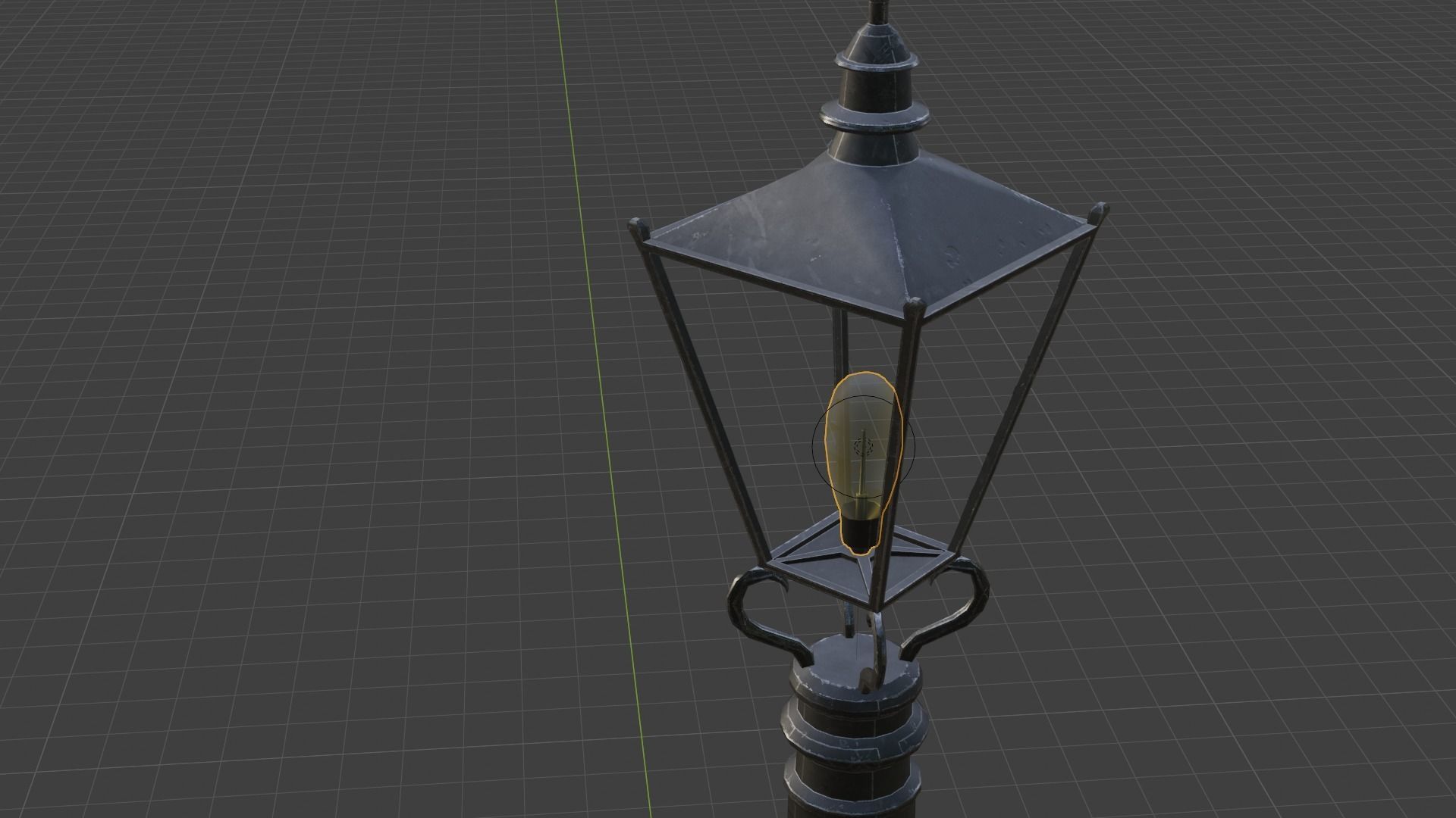 Street Lamp Low poly 4K PBR Textures Game Ready Low-poly 3D model_7