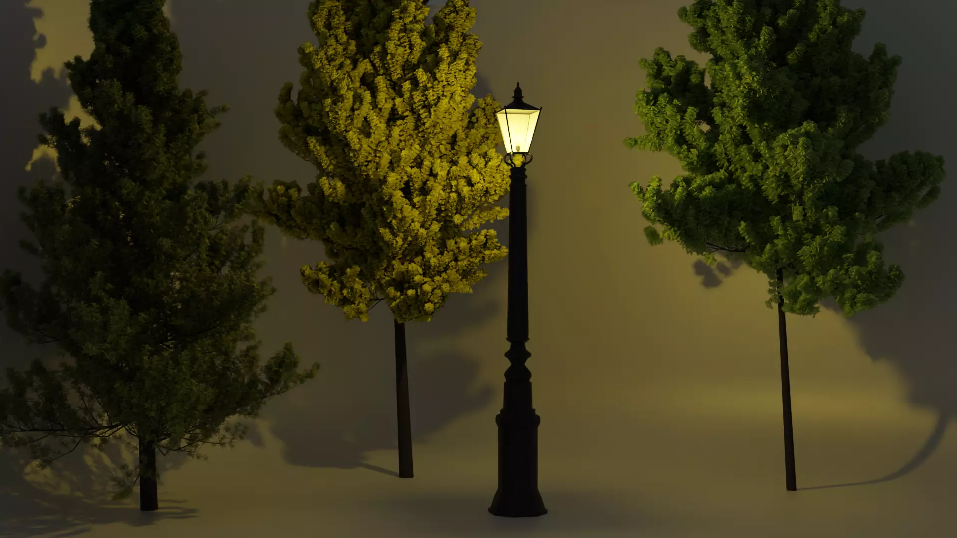 Street Lamp Low poly 4K PBR Textures Game Ready Low-poly 3D model_0