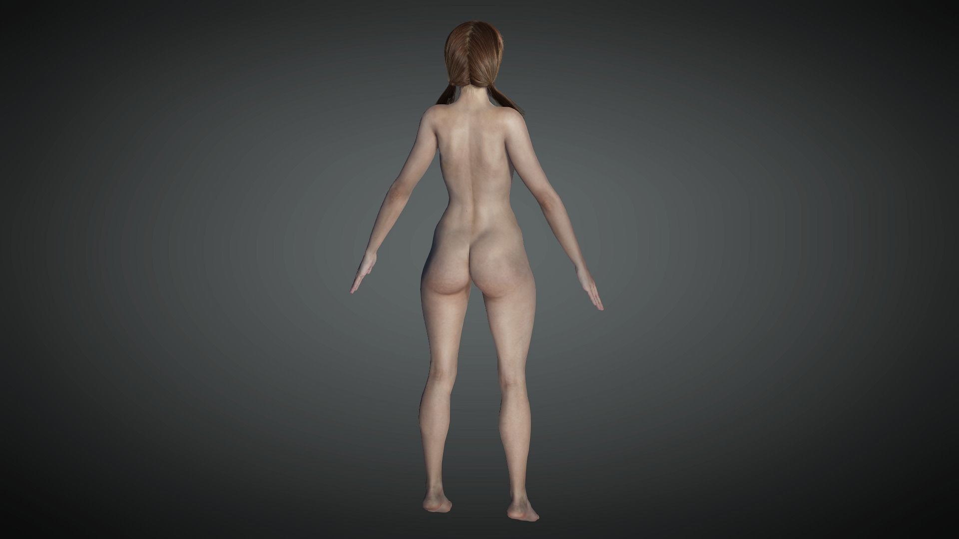 AAA Medieval Female Character 02 Low-poly 3D model_12