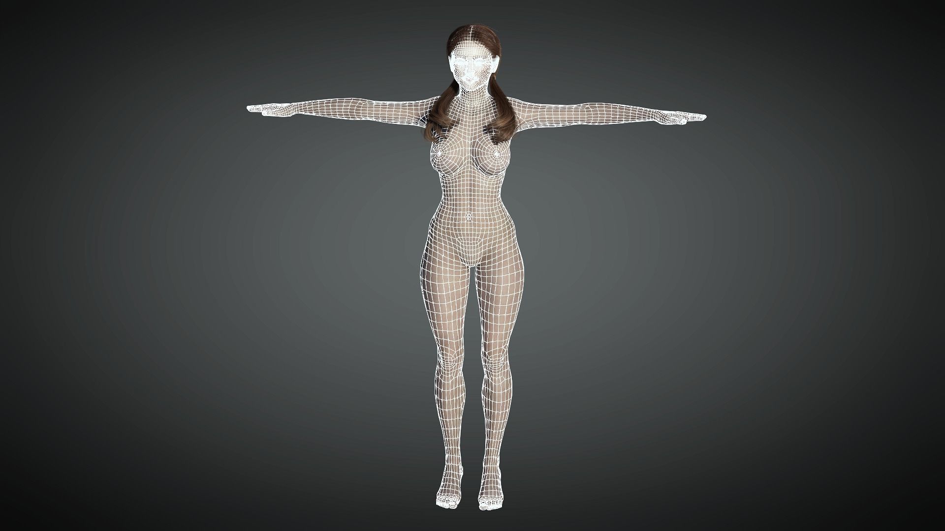 AAA Medieval Female Character 02 Low-poly 3D model_25